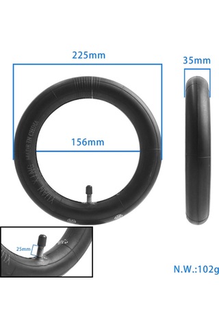 Ninebot F20 / F25 / F30 / F40 Elektrikli Scooter Tekerleği Şişirilmiş İç Tüp İçin 10 İnç Pe Lastik, Tip: İç Lastik