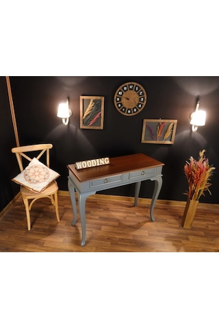 Wooding 100 Cm Çekmeceli Masif Gri Ceviz Dresuar (548587821) Gri
