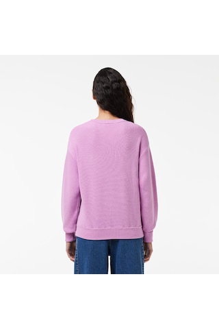 Lacoste Kadın Regular Fit Bisiklet Yaka Sweatshirt Lila
