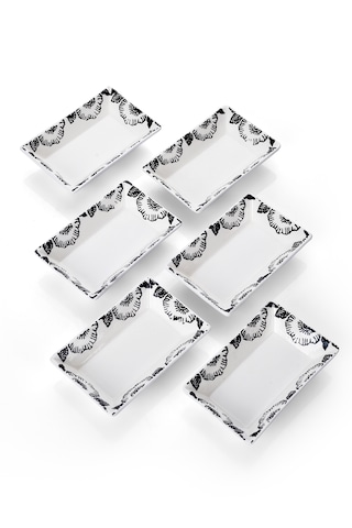 Piatti Naturali 6 Lı Black Çerezlik Reçellik Sosluk Kahvaltılık Çerez İkram Set