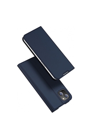 More TR Dux Ducis Apple Uyumlu iPhone 14 Plus 6.7 Kılıf Skin Pro Series Flip Cover Kapaklı Kılıf - Lacivert