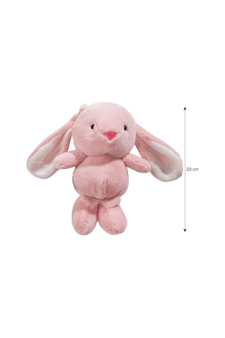 Pembe Tavşan Figürlü Pelüş Bebek Kırlent 23 Cm