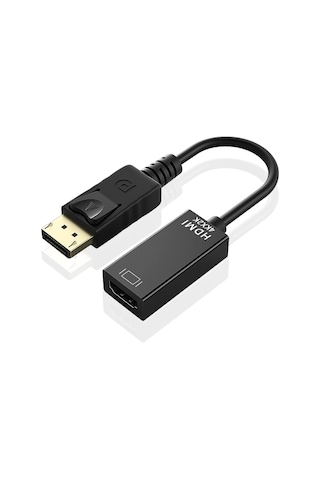 Displayport'tan Hdmı'ya Adaptör 4k/2k Tek Yönlü Dp'den Hdmı Monitöre, Kablo Displayport'tan Hdmı'ya Erkekten Dişiye Dp'den Hdmi'ye Alüminyum Gövde, Naylon Örgü Dizüstü Bilgisayar Pc Monitör Tv
