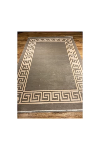 Monet Mt26a Koyu Gri Krem Halı