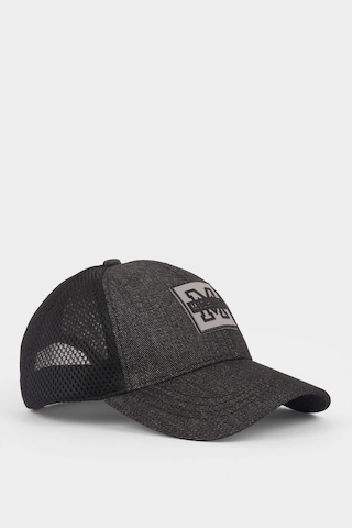 Defacto Erkek Etiket Baskılı Jean Cap Şapka B7556AX24SM Siyah