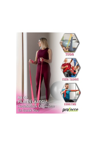 Pilates Lastiği Orta Sert Rb Op Pembe