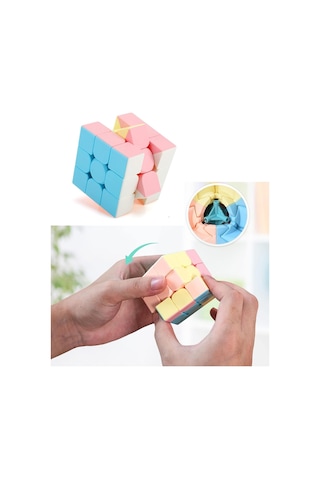 2 Adet Speed Cupe Rubik Küp Zeka Küpü 3x3 Pastel Renkler Hız Küpü,fidget Oyuncak Seyahat Zeka Oyunu