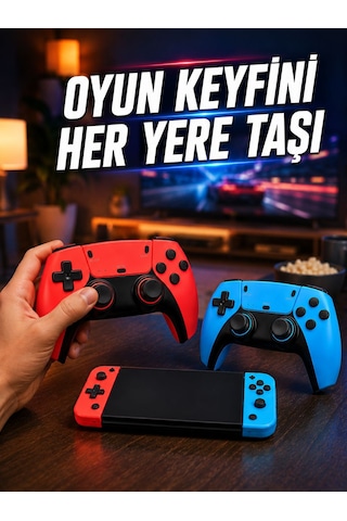 Mini Oyun Konsolu Çift Kablosuz Kontrolcü Hdmı Bağlantılı Oyun Cihazı Diğer
