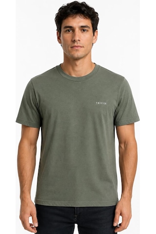 Alexandergardi Bisiklet Yaka Regular Fit T-shirt Haki