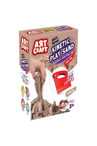 Art Sand Aksesuarlı Natural Oyun Kumu 500 Gr. - Kinetik Kum Seti - Natural Kum - Doğal Kum Renkli