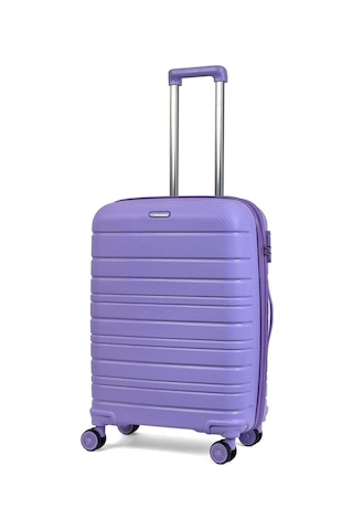Reymond Luggage Karbon PP Seyahat Valizi Horizon Serisi Kırılmaz Bavul, Lila - Orta Boy Lila