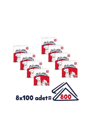 Familia 100'lü Peçete (8 Paket x 100 Yaprak)