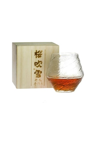 Japonya Edo Üfleme Kar Artwork Viski Düzgün Cam Ahşap Hediye Kutusu Niche Likör Xo Viski Kristal Şarap Cam Konyak Brandy Snifter Şarap Kadehleri Açık Gri