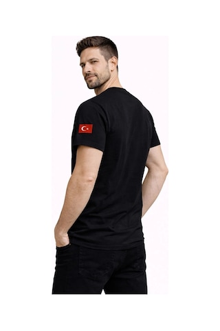 Novalisse Erkek Türkiye World Cup 2026 Baskılı Tişört Futbol Temalı Forma T-shirt - Siyah Çoklu Renk