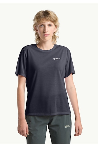 Jack Wolfskin Jack Wolfskın Vonnan S S T W Kadın Graphite T-shırt A63951-1388 Siyah
