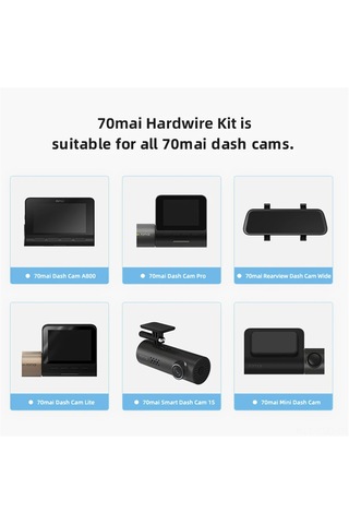 Samdoo 70mai Up02 Park Gözlem Kablosu - 24 Saatli Oto Güvenlik Kaydı, 5v2.4a, Düşük Gerilim Koruma, Micro'dan Type-c'ye Adaptörlü