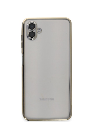 Galaxy A04 Kılıf Razer Lensli Silikon - Gold