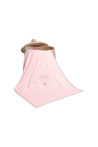 Baby Tales Müzik Desenli Bebek Triko Battaniye Pembe