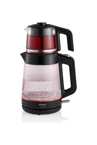 Arzum AR3101 Gusto Cam Çay Makinesi 1900 W 0.9 L Demlik Kapasitesi