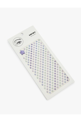 Koton Yıldız Desenli Taşlı Sticker Seti Mor 7wak70102aa