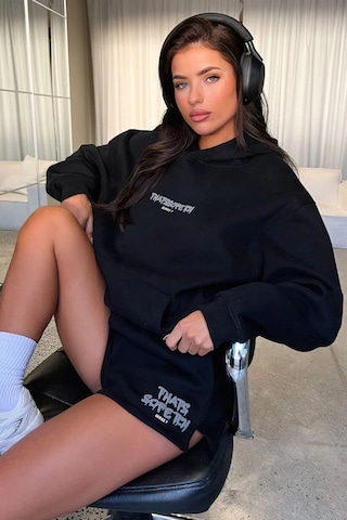 Altamira Kadın Thatssofetch Baskılı Oversize Kapşonlu Sweatshirt 001
