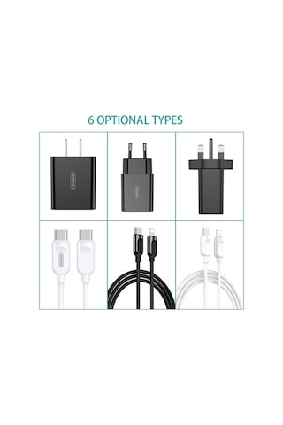 Willowhaven Joyroom 36w/60w Pd Hızlı Şarj Kablosu, Type-c To Lightning/type-c, Siyah, 1m, 100-240v Adaptör