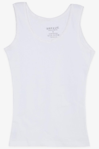 Breeze Kız Çocuk Kalın Askılı Atlet 5-13 Yaş, Beyaz-beyaz Beyaz