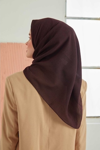 Miray Düz Pamuk Eşarp - Bordo Siyah Bordo Siyah