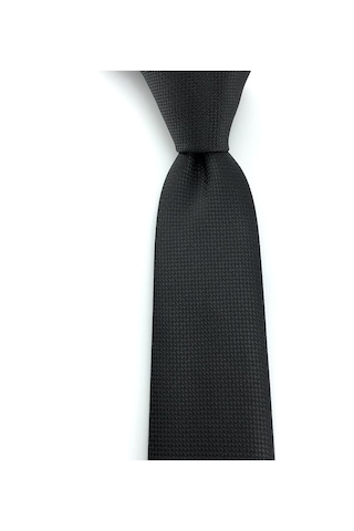 Pierroni Siyah Oxford Desen Slim Kravat Siyah