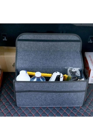 Araç Araba Oto Bagaj Keçe Çanta Organizer İç Aksesuar Tuning Eşya Düzenleyici 50x20x15