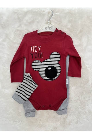 Badili Çizgilimikili İkili Takım Bordo