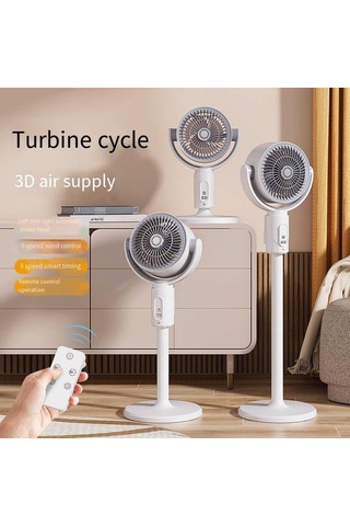 Çeşithane Kumandalı Ayaklı Vantilatör Dijital Ekranlı 3 Kademeli Stand Fan, Uzaktan Kumandalı, Salınımlı G