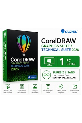 Corel Coreldraw Graphics Suite/technical Suite 2026 Windows - 1 Pc Süresiz Dijital Kod Corel Coreldraw Graphics Suite/technical Suite 2026 Windows - 1 Pc Süresiz Dijital Kod