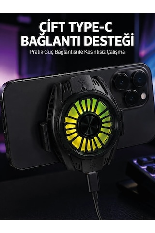 Manyetik Bağlantılı Çift Type-c Girişli Telefon Soğutucu