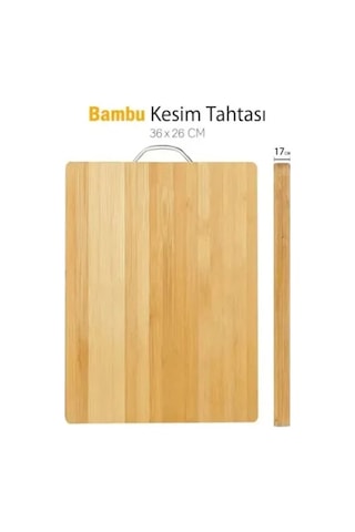 Metal Saplı Bambu Kesim Panosu Tdrtr