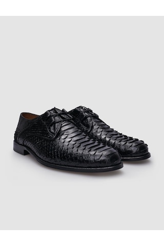 Cabani %100 Hakiki Deri Siyah Bağcıklı Erkek Klasik Ayakkabı Siyah