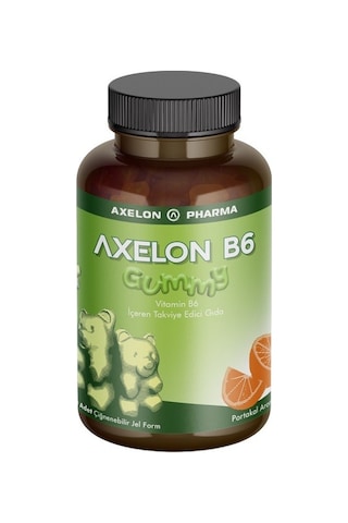 Axelon Gummy B6 60 Çiğnenebilir Jel Form Axelon Gummy B6 60 Çiğnenebilir Jel Form
