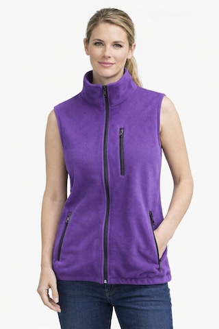 Mekaizen Unisex Polar Yelek Fermuarlı 3 Cepli Yumuşak Polar Kumaş, Sıcak Tutma Özellikli Mor