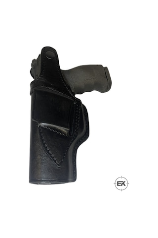 Erolav Sar-9 Ve Tp-9 Uyumlu İç-dış Taşıma Siyah Deri Silah Kılıfı Sarı - Siyah