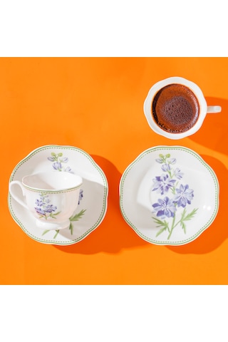 Perotti 16871-1 De Flore 2 Kişilik Porselen Kahve Fincan Takımı