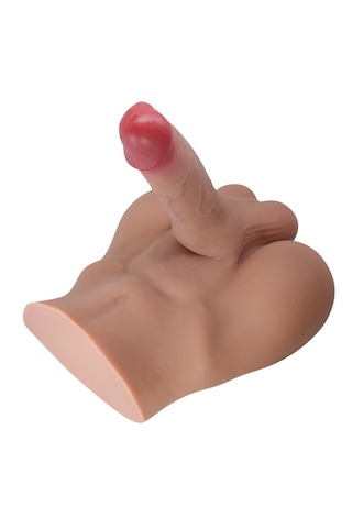 Lilitushop 2 İşlevli Realistik 17,3 Cm Penisli Anal Girişli Kalça
