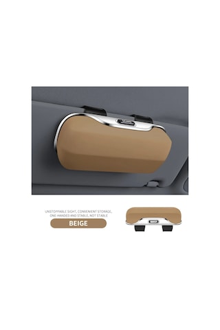 Evrensel Araba Monte Gözlük Durumda Güneş Gözlüğü Tutucu Sürücü Co-pilot Depolama Beige