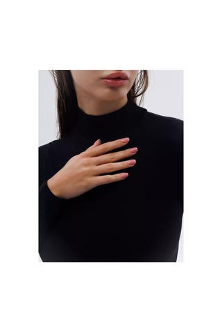 Bordo Underwear Özkan Marka Fit Kalıp Yumuşak Likralı Pamuklu Balıkçı Dik Yaka Uz SIYAH