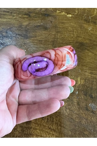 Kemik Renkli Desenli Kadın Hint Bileziği Çap 7 Cm Çok Renkli