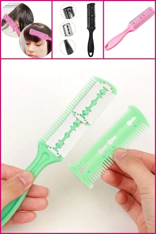 Jiletli Ustura Saç Tarağı Kırık Alma Jiletli Ustura Tarak