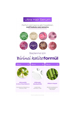 Yıpranmış Kuru Saçları Parlatan Onarıcı Serum Kundal Macadamia Ultra Hair Serum 100ml Baby Powder