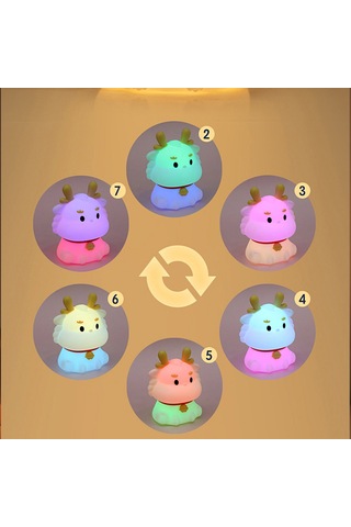 Teltree Renkli Işıklı Yatağa Arkadaş Lambası - Şarjlı 2.5w Dokunmatik Kibarlık Işığı Hediyelik Ürün Beyaz