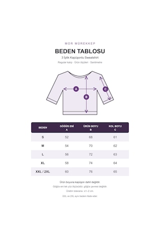 Mor Mürekkep Kadın %100 Pamuk 3 İplik Şardonlu Kalpli Pembe Zarlar Baskılı Kapüşonlu Sweatshirt Siyah