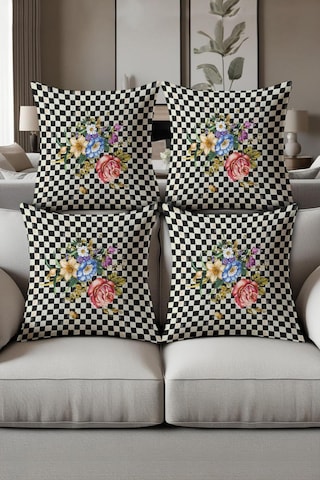 Dijital Baskılı Yumuşak Dokulu 4 Lü Kırlent Kılıfı Takımı 43x43 Cm Krl0073 Renkli