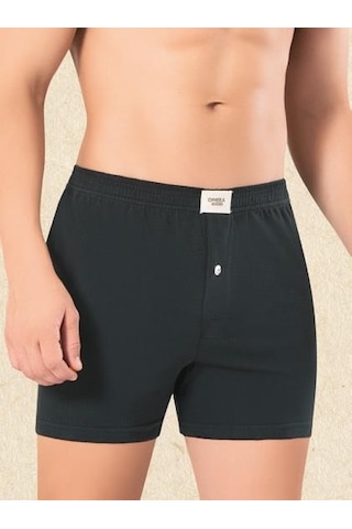 6 Adet Omera Organik Kumaş Erkek Düğmeli Boxer 2012 Siyah